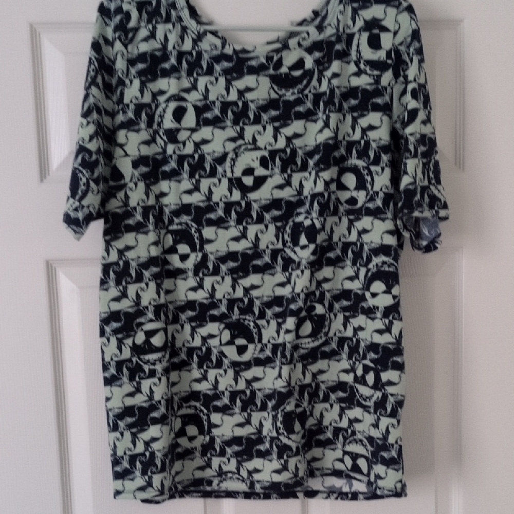 Lularoe Nightmare Before Xmas Shirt Mint And Dark Blue